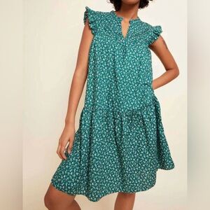 Nation LTD Jasmine A-Lined Ruffled Mini Dress (Small)